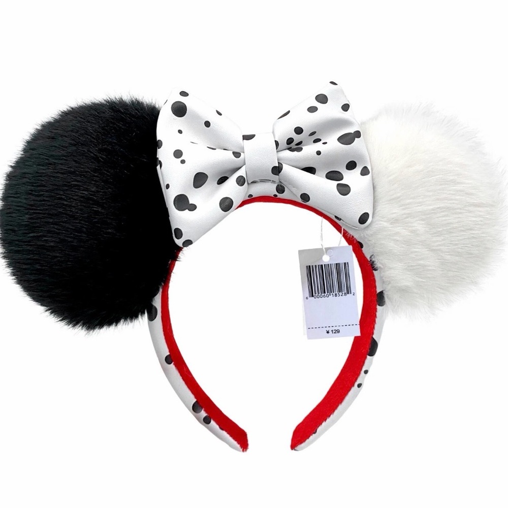 New Disney Parks Shanghai 101 Dalmations Cruella Plush Ears Minnie Headband